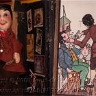 Guignol et  un tableau de son pipa Mourguet